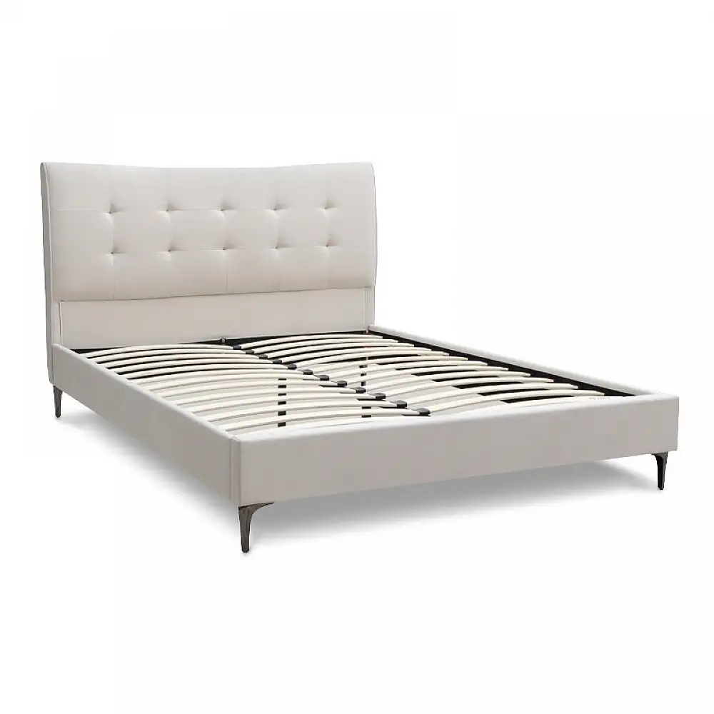 Κρεβάτι Mirel Megapap υφασμάτινο χρώμα ανοιχτό μπεζ 160x200εκ. | GP002-0022,1