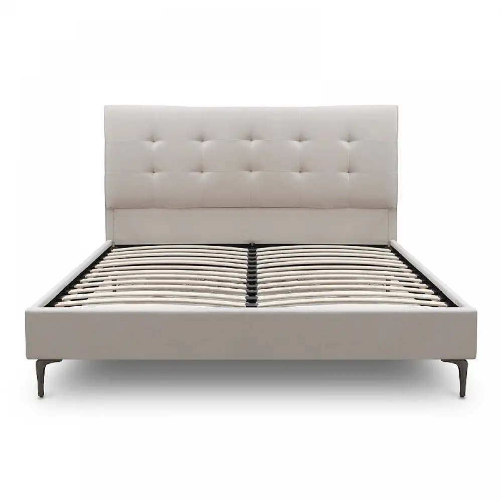 Κρεβάτι Mirel Megapap υφασμάτινο χρώμα ανοιχτό μπεζ 160x200εκ. | GP002-0022,1