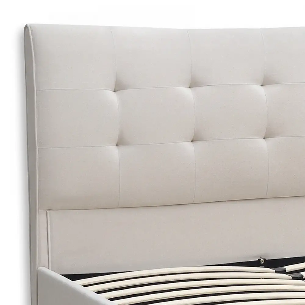 Κρεβάτι Mirel Megapap υφασμάτινο χρώμα ανοιχτό μπεζ 160x200εκ. | GP002-0022,1