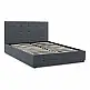 Κρεβάτι Iro Megapap υφασμάτινο με αποθηκευτικό χώρο χρώμα ανθρακί 150x200εκ. | GP002-0027,3