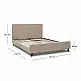 Κρεβάτι Ovelia Megapap υφασμάτινο χρώμα μπεζ 160x200εκ. | GP002-0028,1