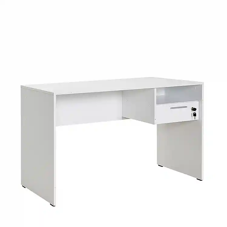 Γραφείο εργασίας με κλειδαριά Concept Megapap χρώμα λευκό 120x60x75εκ. | GP009-0010
