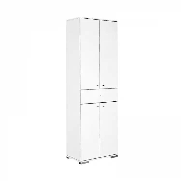 Ντουλάπα ρούχων Diamond Megapap δίφυλλη χρώμα λευκό gloss 60x38x187εκ. | GP009-0048