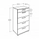 Συρταριέρα Trendline Megapap σε χρώμα καρυδί 60x44x108εκ. Συρταριέρα Trendline Megapap σε χρώμα καρυδί 60x44x108εκ.