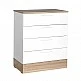 Συρταριέρα μελαμίνης Base Megapap χρώμα oak - λευκό 72x40x88εκ. Συρταριέρα μελαμίνης Base Megapap χρώμα oak - λευκό 72x40x88εκ.