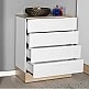 Συρταριέρα μελαμίνης Base Megapap χρώμα oak - λευκό 72x40x88εκ. Συρταριέρα μελαμίνης Base Megapap χρώμα oak - λευκό 72x40x88εκ.