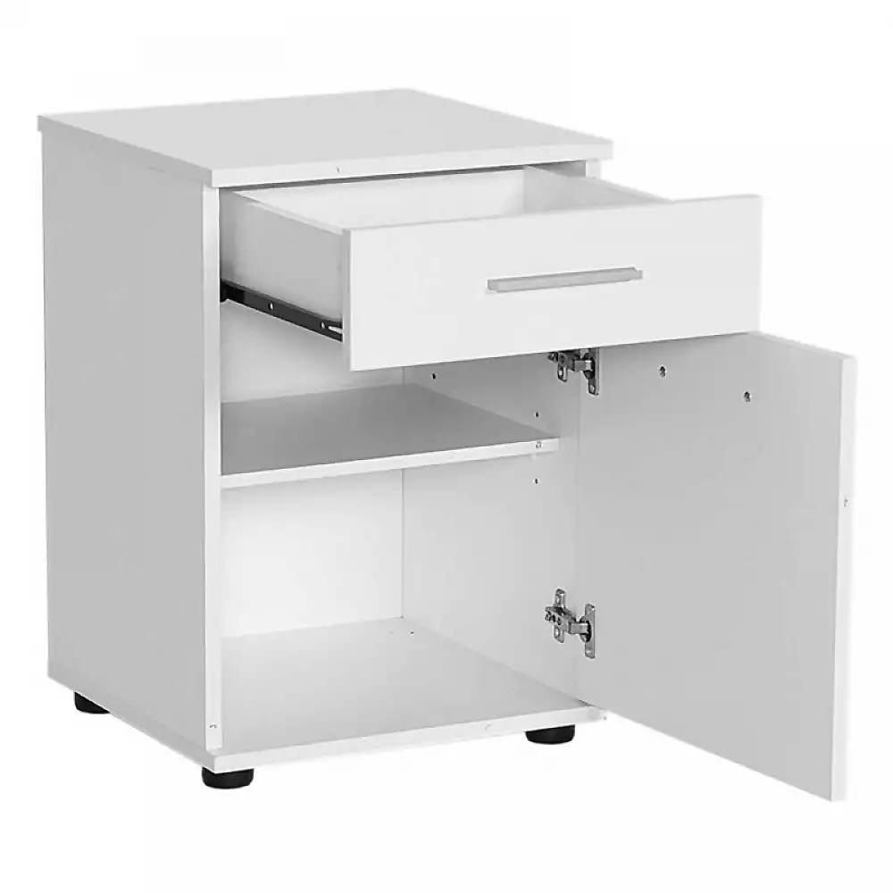 Κομοδίνο - Συρταριέρα γραφείου Trendline Megapap χρώμα λευκό 40x39x57εκ. | GP009-0186