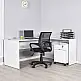 Γραφείο διευθυντικό Rio Megapap γωνιακό αναστρέψιμο χρώμα λευκό 160x144x75εκ. | GP009-0204
