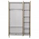Ντουλάπα ρούχων London Megapap τρίφυλλη χρώμα oak - λευκό 120x52x202εκ.