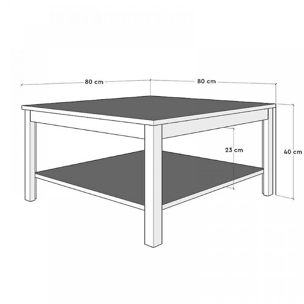 Τραπεζάκι σαλονιού Rustic Megapap χρώμα λευκό 80x80x40εκ. Τραπεζάκι σαλονιού Rustic Megapap χρώμα λευκό 80x80x40εκ.