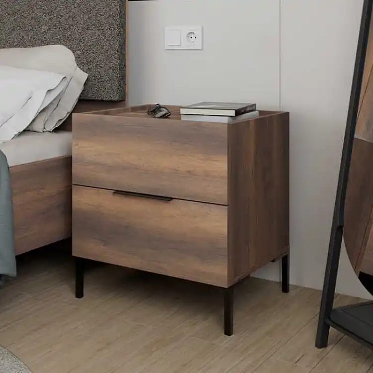Κομοδίνο Oryana Megapap χρώμα καρυδί 55x44x59εκ. | GP009-0262,1