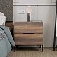 Κομοδίνο Oryana Megapap χρώμα καρυδί 55x44x59εκ. Κομοδίνο Oryana Megapap χρώμα καρυδί 55x44x59εκ.