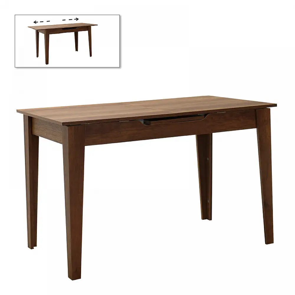 Τραπέζι Trendline Megapap επεκτεινόμενο χρώμα καρυδί 120/150x70x75εκ. | GP009-0274,3