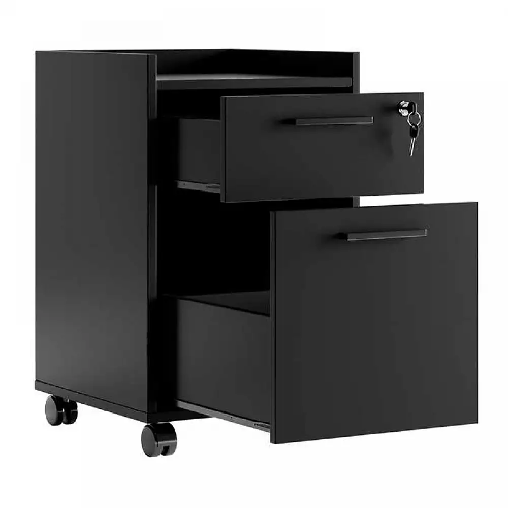 Συρταριέρα γραφείου με κλειδαριά Gamer Megapap τροχήλατη χρώμα μαύρο 40x40x56εκ. | GP009-0282,1