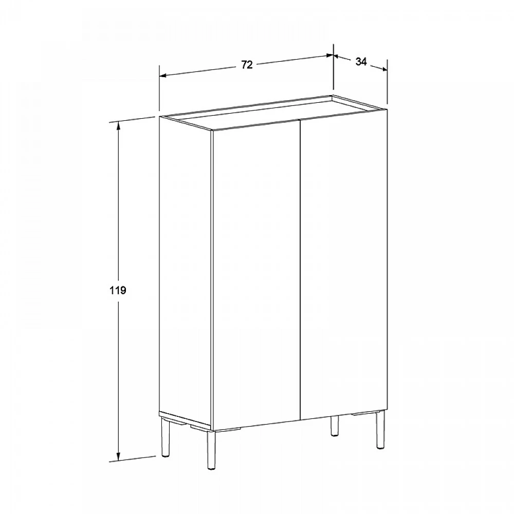 Παπουτσοθήκη - Ντουλάπι Pool Megapap χρώμα λευκό 72x34x119εκ. Παπουτσοθήκη - Ντουλάπι Pool Megapap χρώμα λευκό 72x34x119εκ.