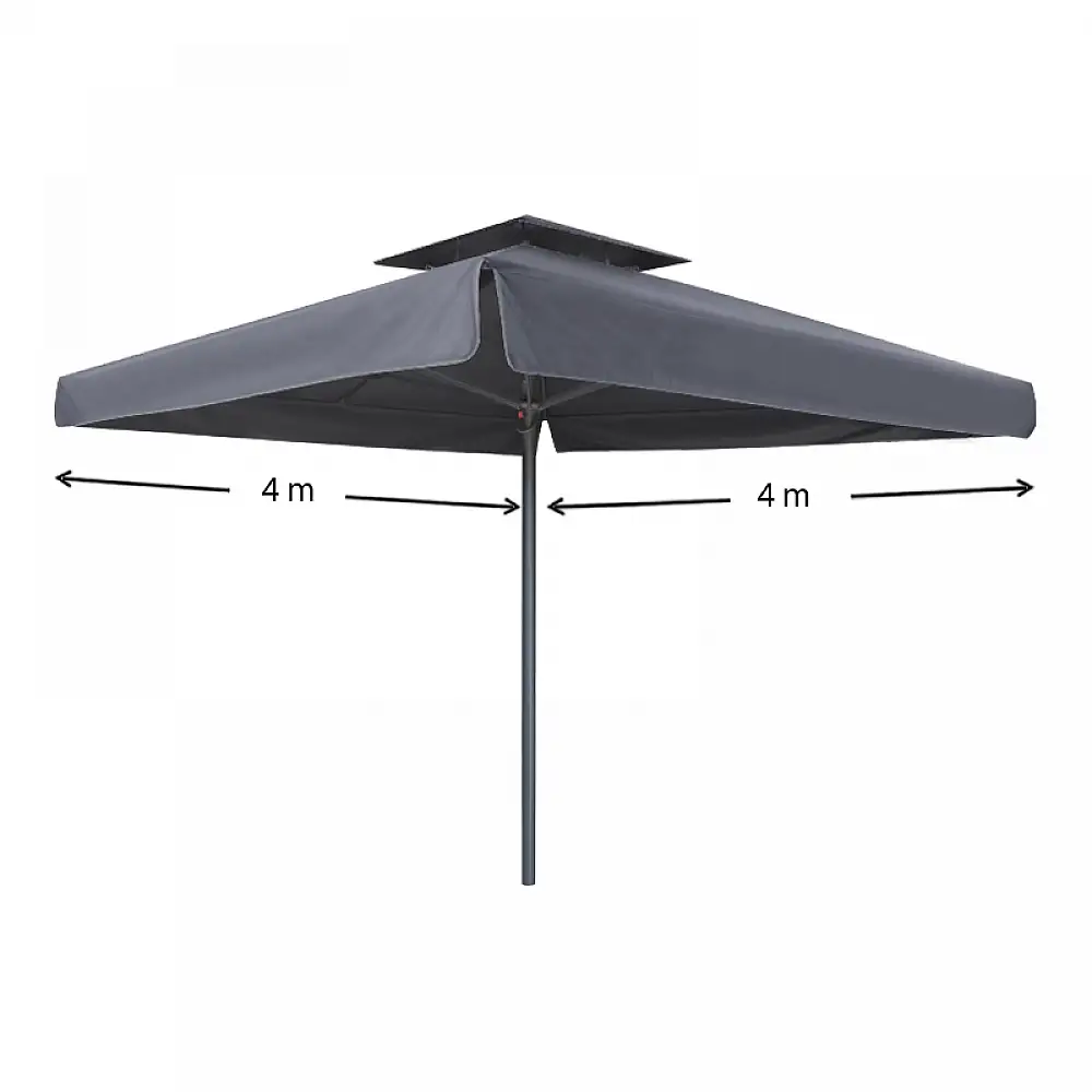 Ομπρέλα επαγγελματική Juno Megapap τηλεσκοπική αλουμινίου χρώμα ανθρακί 4x4m. | GP010-0051,2