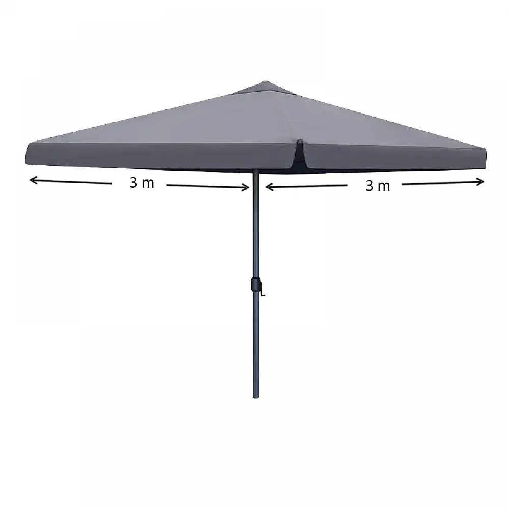 Ομπρέλα κήπου Dylan Megapap αλουμινίου χρώμα ανθρακί 3x3m. | GP010-0057,2