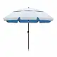 Ομπρέλα θαλάσσης αλουμινίου Malibu Megapap με UPF 50+ προστασία χρώμα ασημί - γαλάζιο Ø2m | GP010-0071,1