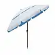 Ομπρέλα θαλάσσης αλουμινίου Malibu Megapap με UPF 50+ προστασία χρώμα ασημί - γαλάζιο Ø2m | GP010-0071,1