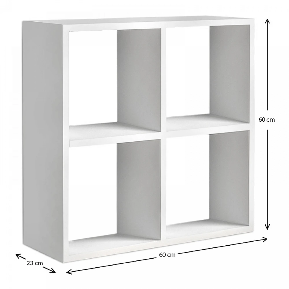 Βιβλιοθήκη Cube Megapap από μελαμίνη χρώμα λευκό 60x23x60εκ. Βιβλιοθήκη Cube Megapap από μελαμίνη χρώμα λευκό 60x23x60εκ.