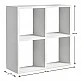 Βιβλιοθήκη Cube Megapap από μελαμίνη χρώμα λευκό 60x23x60εκ. Βιβλιοθήκη Cube Megapap από μελαμίνη χρώμα λευκό 60x23x60εκ.