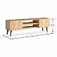 Έπιπλο τηλεόρασης Etna Megapap από μελαμίνη χρώμα oak 120x30x40εκ.
