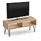 Έπιπλο τηλεόρασης Fiona Megapap από μελαμίνη χρώμα oak 90x30x41εκ. - GP022-0009,1