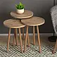 Βοηθητικά τραπεζάκια Roma Megapap από μελαμίνη χρώμα pine oak Βοηθητικά τραπεζάκια Roma Megapap από μελαμίνη χρώμα pine oak