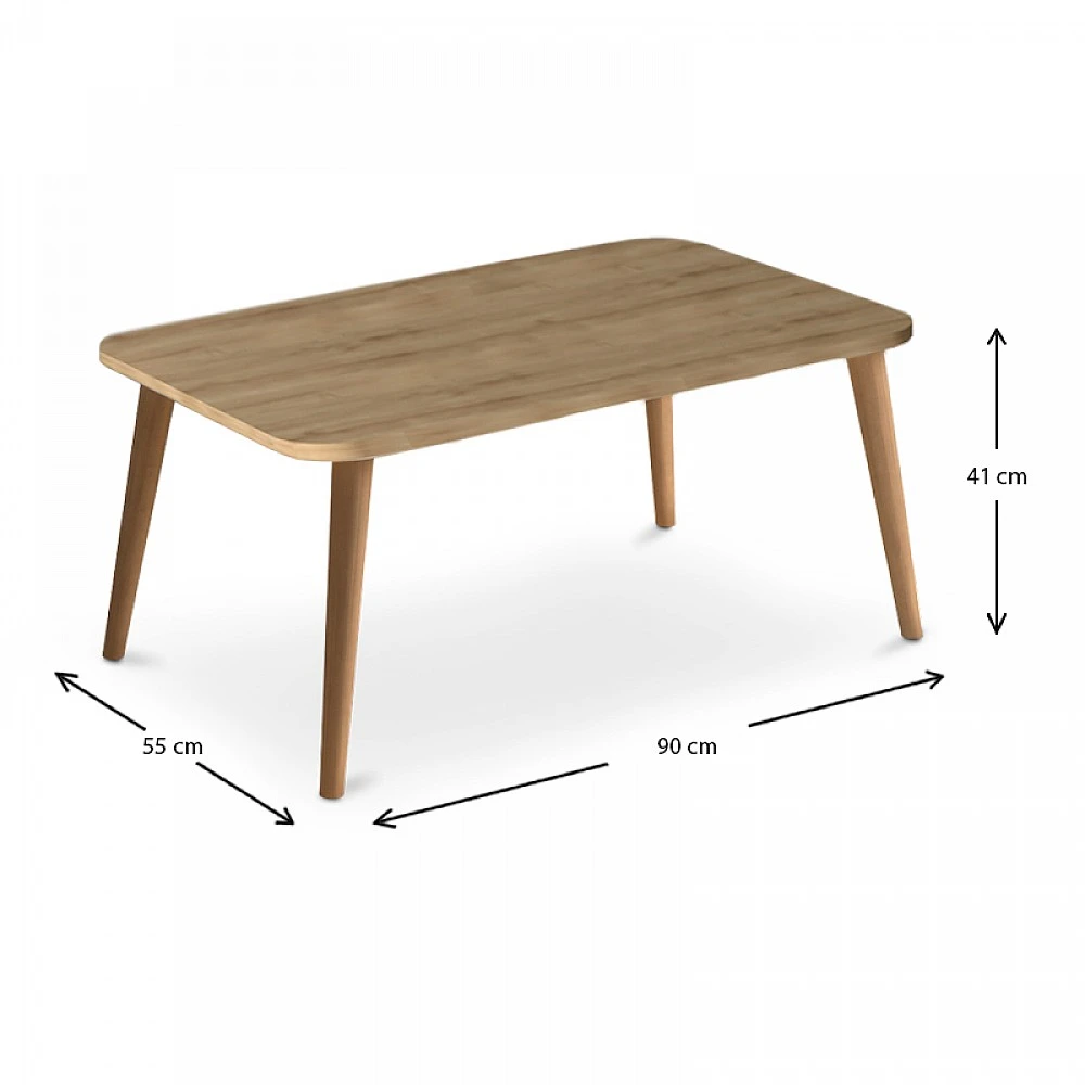 Τραπεζάκι σαλονιού Soul Megapap από μελαμίνη χρώμα oak 90x55x41εκ. Τραπεζάκι σαλονιού Soul Megapap από μελαμίνη χρώμα oak 90x55x41εκ.