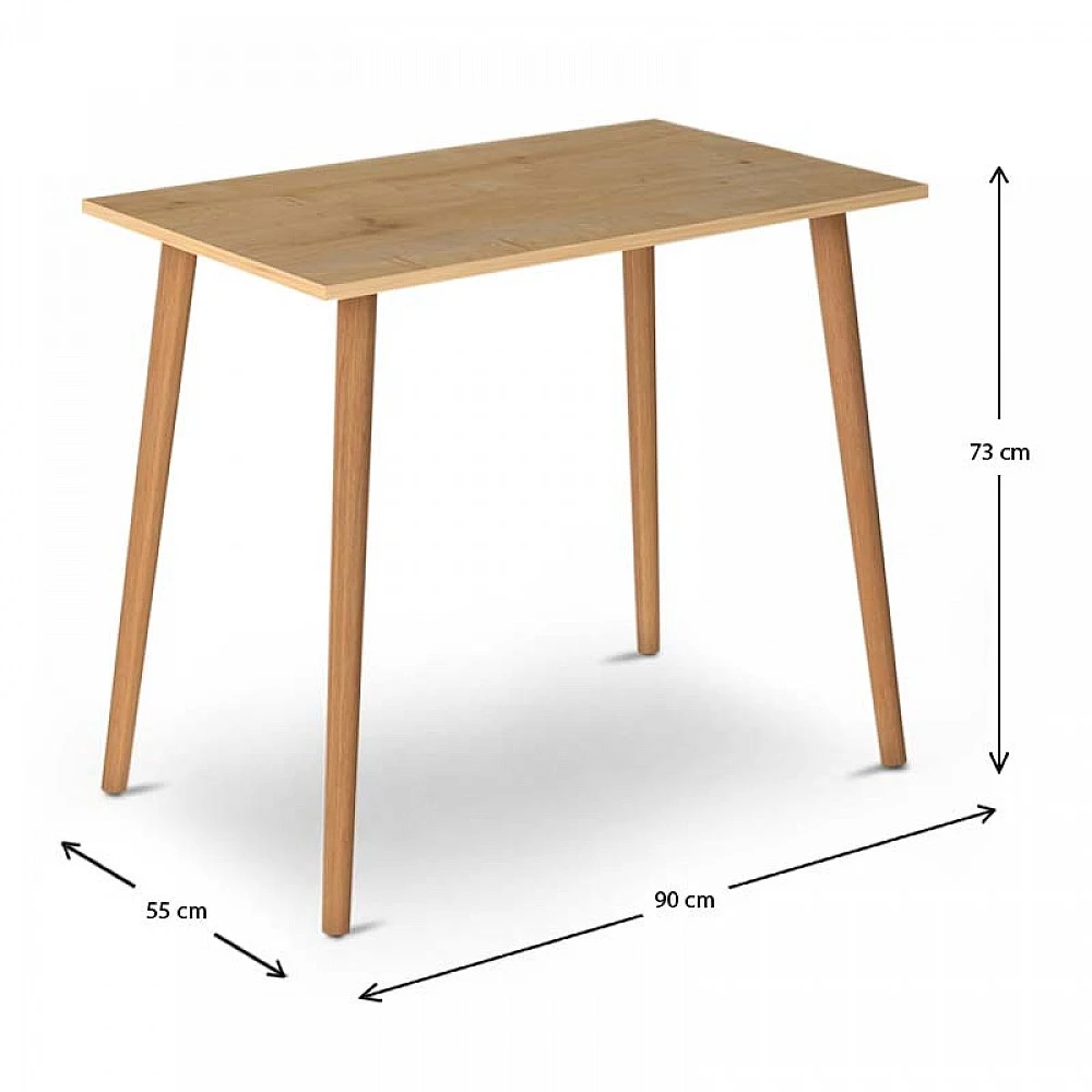 Τραπέζι Fiona Megapap από μελαμίνη χρώμα oak 90x55x75εκ. Τραπέζι Fiona Megapap από μελαμίνη χρώμα oak 90x55x75εκ.