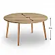 Τραπεζάκι σαλονιού Circle Megapap από μελαμίνη χρώμα oak 90x90x40εκ. - GP022-0037,2