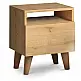 Κομοδίνο Luce Megapap από μελαμίνη χρώμα oak 40x30x47,6εκ. - GP022-0048,2