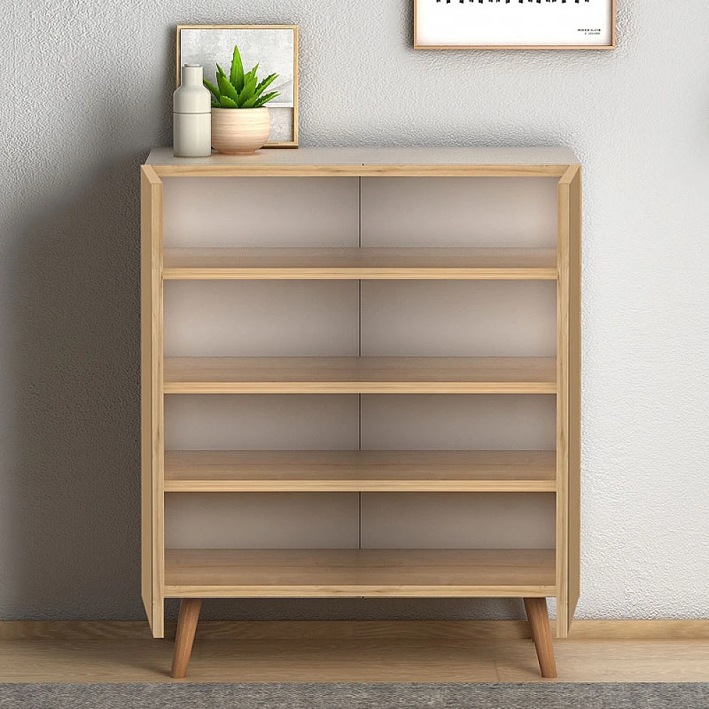 Παπουτσοθήκη μελαμίνης Luce Megapap 12 ζευγών χρώμα oak 70x35x85εκ.