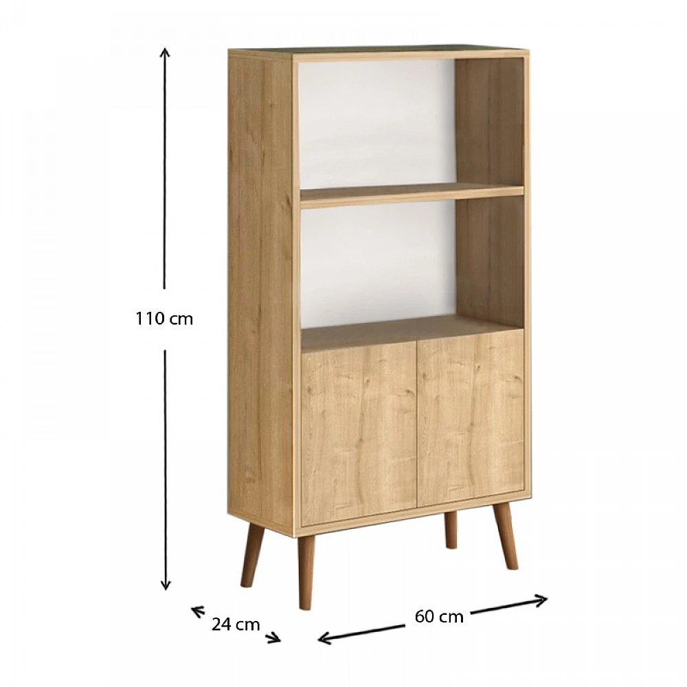 Βιβλιοθήκη μελαμίνης Cube Megapap χρώμα oak 60x24x110εκ. Βιβλιοθήκη μελαμίνης Cube Megapap χρώμα oak 60x24x110εκ.