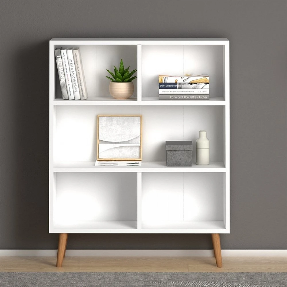 Βιβλιοθήκη μελαμίνης Cube Megapap χρώμα λευκό 80x24x100εκ. Βιβλιοθήκη μελαμίνης Cube Megapap χρώμα λευκό 80x24x100εκ.