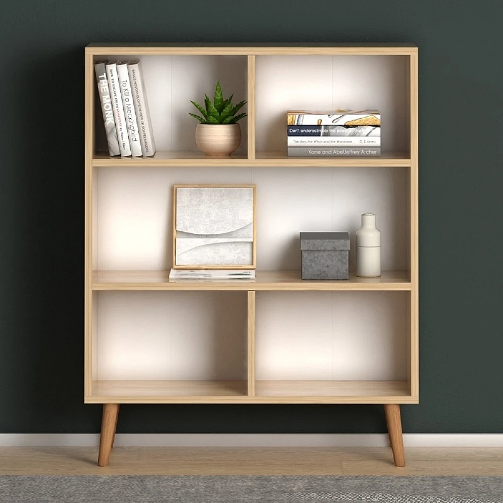 Βιβλιοθήκη μελαμίνης Cube Megapap χρώμα oak 80x24x100εκ. Βιβλιοθήκη μελαμίνης Cube Megapap χρώμα oak 80x24x100εκ.