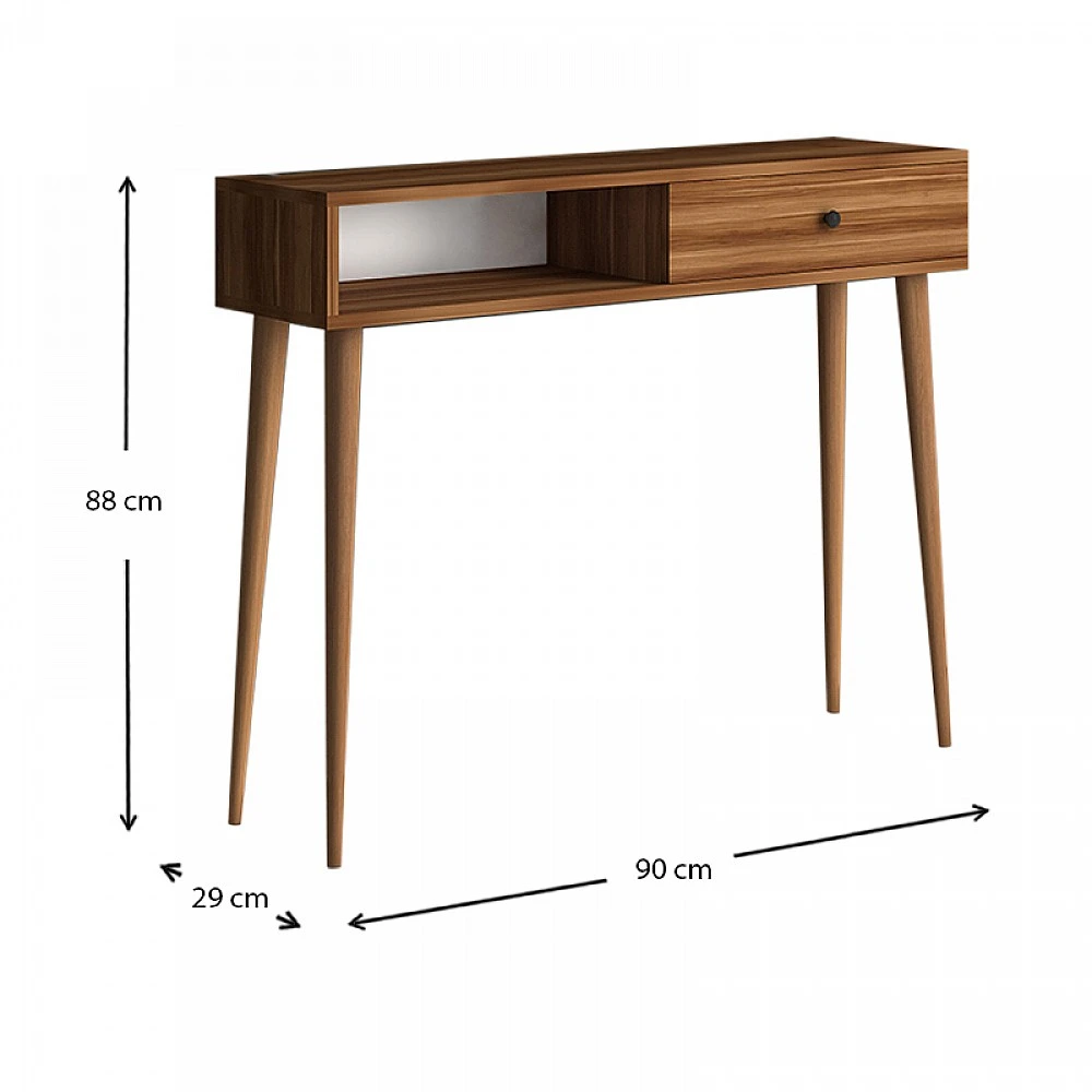 Κονσόλα μελαμίνης Napoli Megapap χρώμα καρυδί 90x29x88εκ. Κονσόλα μελαμίνης Napoli Megapap χρώμα καρυδί 90x29x88εκ.