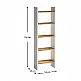 Βιβλιοθήκη μελαμίνης Flora Megapap χρώμα white pine 52x25x158εκ. - GP022-0073,2