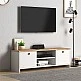 Έπιπλο τηλεόρασης Cube Megapap από μελαμίνη χρώμα pine - white 120x30x40εκ. Έπιπλο τηλεόρασης Cube Megapap από μελαμίνη χρώμα pine - white 120x30x40εκ.