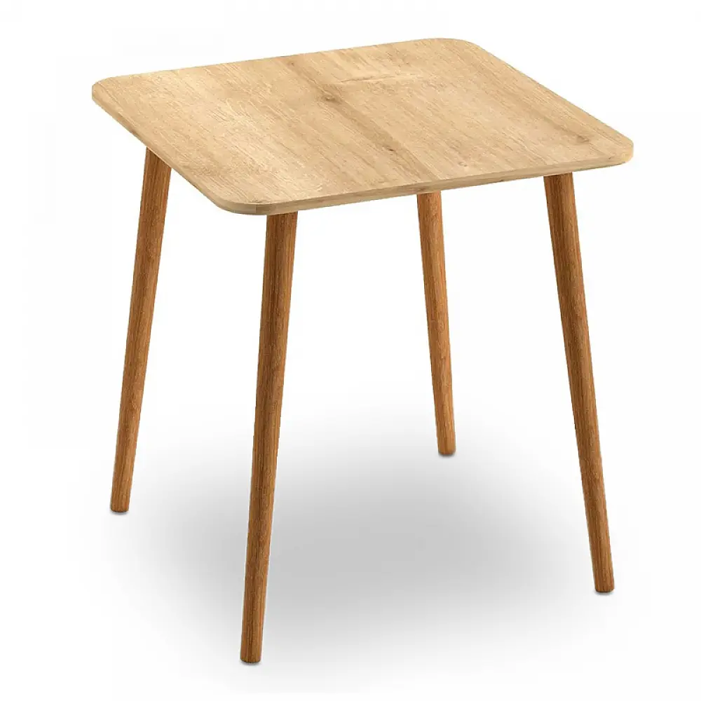 Τραπέζι Kare Megapap από μελαμίνη χρώμα oak 70x70x72εκ. Τραπέζι Kare Megapap από μελαμίνη χρώμα oak 70x70x72εκ.