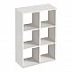Βιβλιοθήκη Cube Megapap από μελαμίνη χρώμα λευκό 73,5x34x109εκ. Βιβλιοθήκη Cube Megapap από μελαμίνη χρώμα λευκό 73,5x34x109εκ.