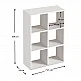 Βιβλιοθήκη Cube Megapap από μελαμίνη χρώμα λευκό 73,5x34x109εκ. Βιβλιοθήκη Cube Megapap από μελαμίνη χρώμα λευκό 73,5x34x109εκ.