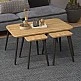 Τραπεζάκι σαλονιού σετ 3 τμχ Oliva Megapap χρώμα oak 90x55x46εκ. Τραπεζάκι σαλονιού σετ 3 τμχ Oliva Megapap χρώμα oak 90x55x46εκ.