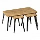Τραπεζάκι σαλονιού σετ 3 τμχ Oliva Megapap χρώμα oak 90x55x46εκ. Τραπεζάκι σαλονιού σετ 3 τμχ Oliva Megapap χρώμα oak 90x55x46εκ.