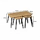 Τραπεζάκι σαλονιού σετ 3 τμχ Oliva Megapap χρώμα oak 90x55x46εκ. Τραπεζάκι σαλονιού σετ 3 τμχ Oliva Megapap χρώμα oak 90x55x46εκ.