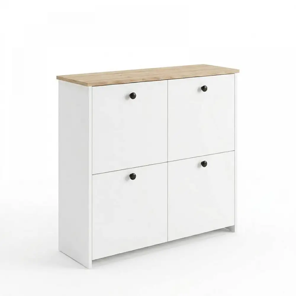 Παπουτσοθήκη Palma Megapap χρώμα λευκό - sapphire oak 90x35x90εκ. | GP026-0103,1