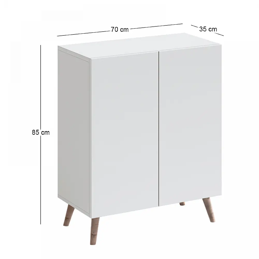 Παπουτσοθήκη Luce Megapap χρώμα λευκό 70x35x85εκ. | GP026-0104,1