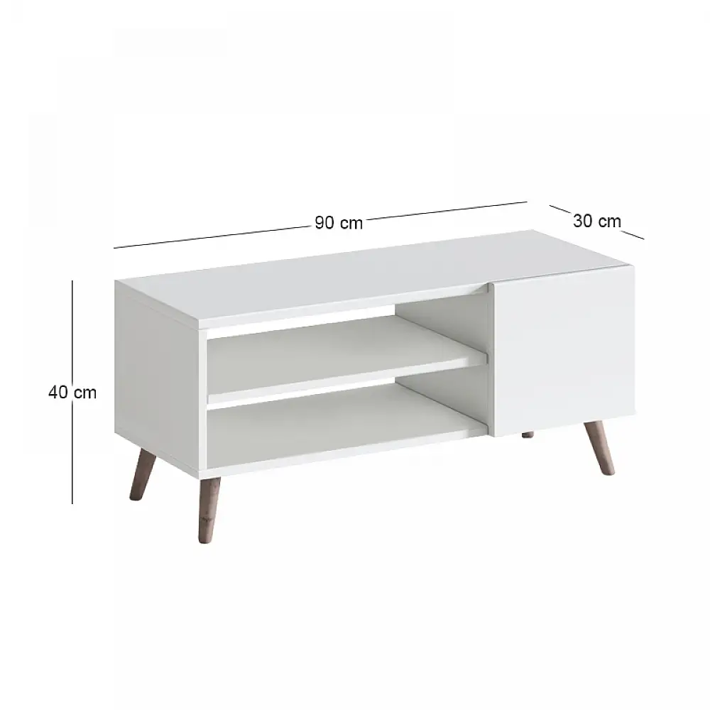 Έπιπλο τηλεόρασης Parma Megapap χρώμα λευκό 90x30x40εκ. | GP026-0105,1