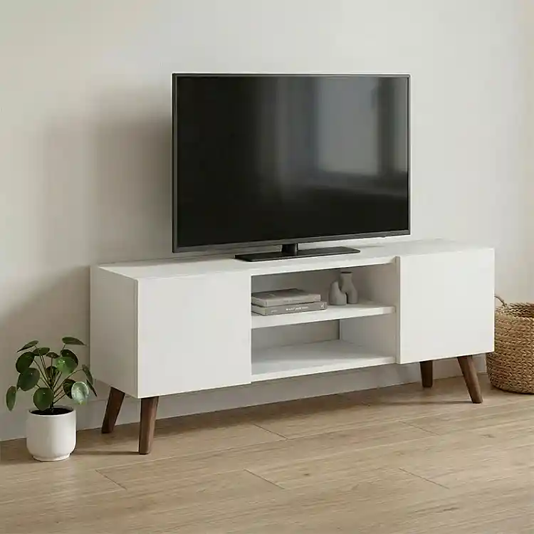 Έπιπλο τηλεόρασης Etna Megapap χρώμα λευκό 120x30x45εκ. | GP026-0106,1