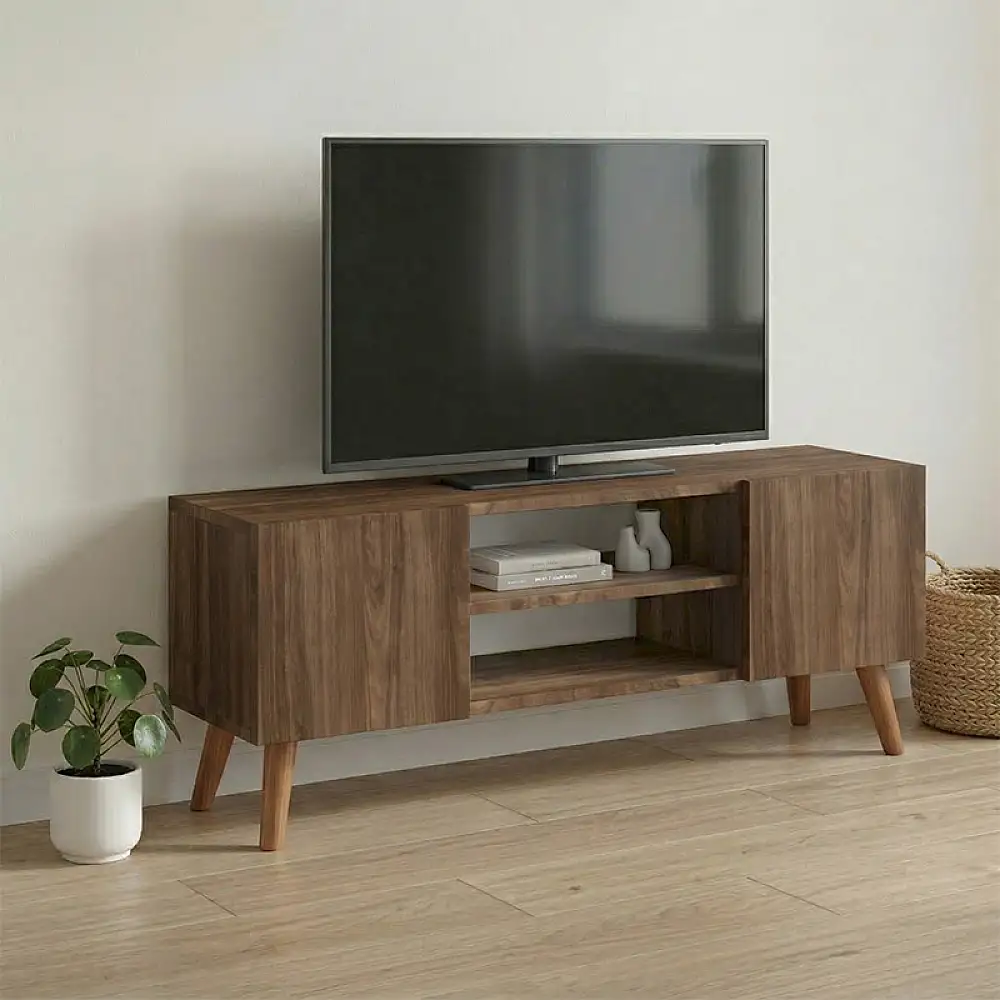 Έπιπλο τηλεόρασης Etna Megapap χρώμα καρυδί 120x30x45εκ. | GP026-0106,3